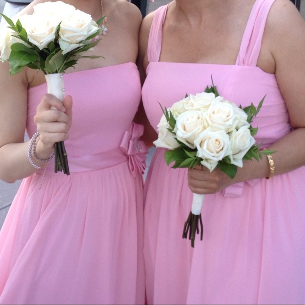 Beautiful Pink Chiffon Dress with Bow